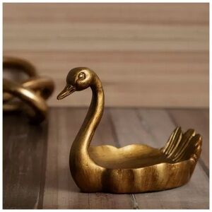 Gold Swan Trinket Dish
